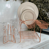 Suporte Porta 6 Copos Rose Gold - Ela Decora